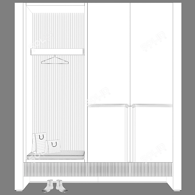 Minimalist Entryway Set 13 3D model image 6