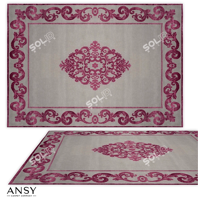 Baroque Classic Handmade Rug 3D model image 1