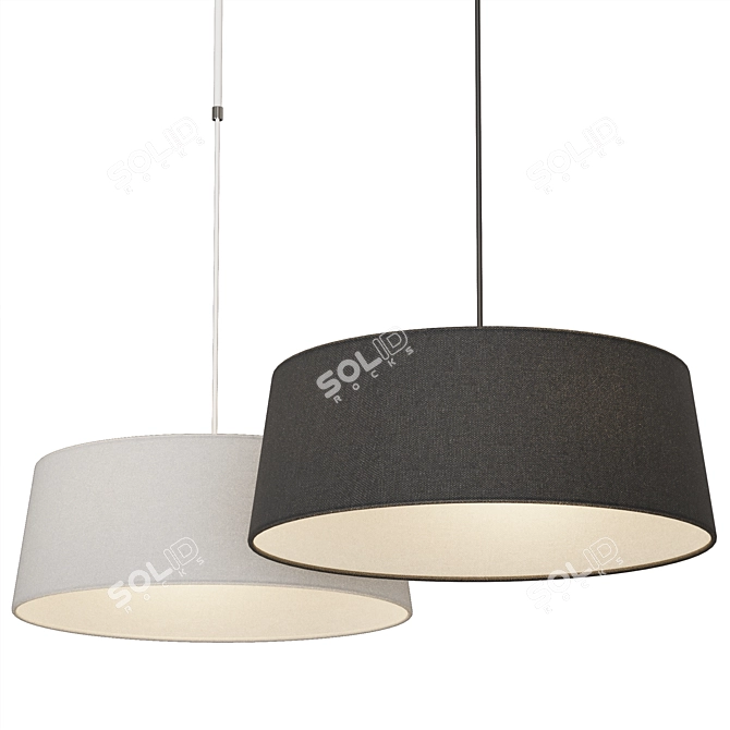 Contemporary Hotel Metal Pendant Light 3D model image 4