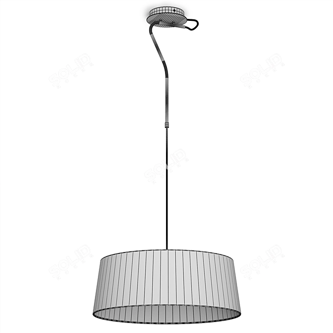 Contemporary Hotel Metal Pendant Light 3D model image 2