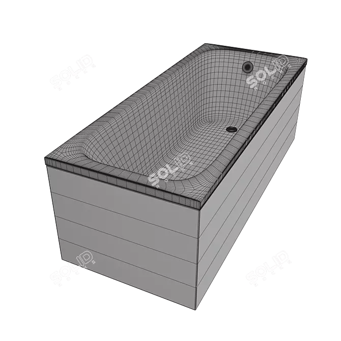 TONI ARTI Lamoli Acrylic Bathtub 3D model image 3