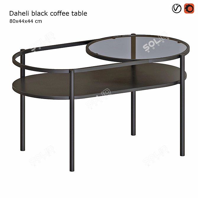 Sleek DEHELI Coffee Table 3D model image 1