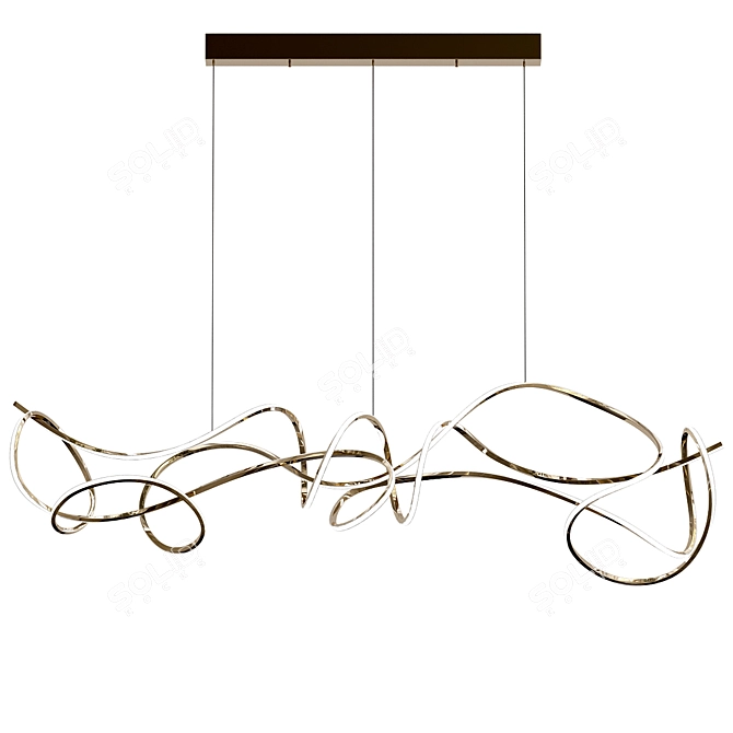 Modern NORVIN L Pendant Light 3D model image 1