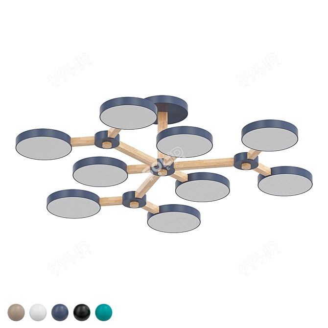 Turna Haki Pendant Chandelier 3D model image 1