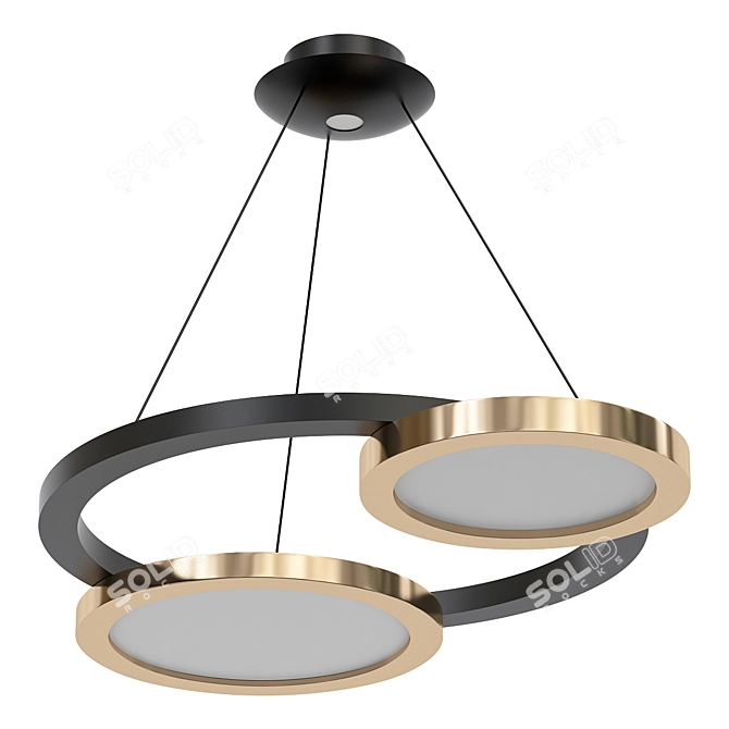 Modern Pendant Light VISIO Black 3D model image 1