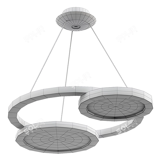 Modern Pendant Light VISIO Black 3D model image 2