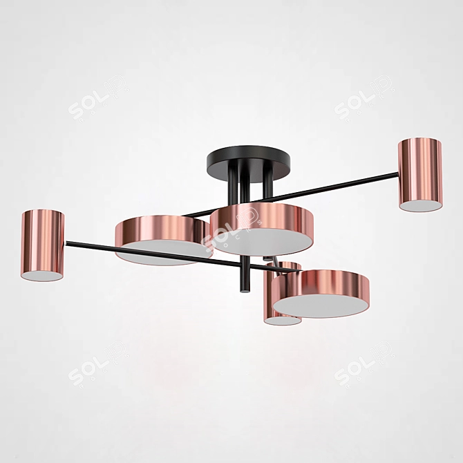 Technum LED Short Pendant Chandelier 3D model image 2