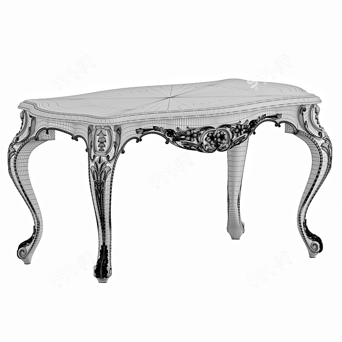 Baroque Classic Table 005 3D model image 4