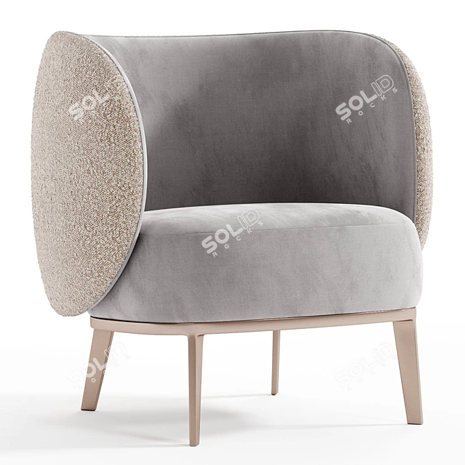 Modern Cosona Armchair by Bruno Moinard 3D model image 1