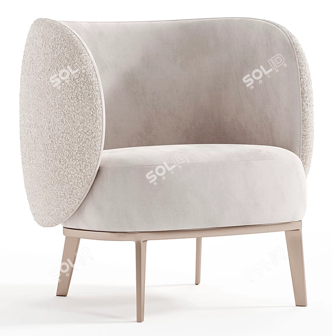 Modern Cosona Armchair by Bruno Moinard 3D model image 2