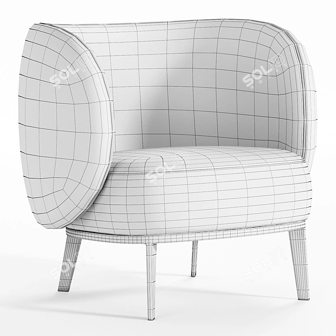 Modern Cosona Armchair by Bruno Moinard 3D model image 5