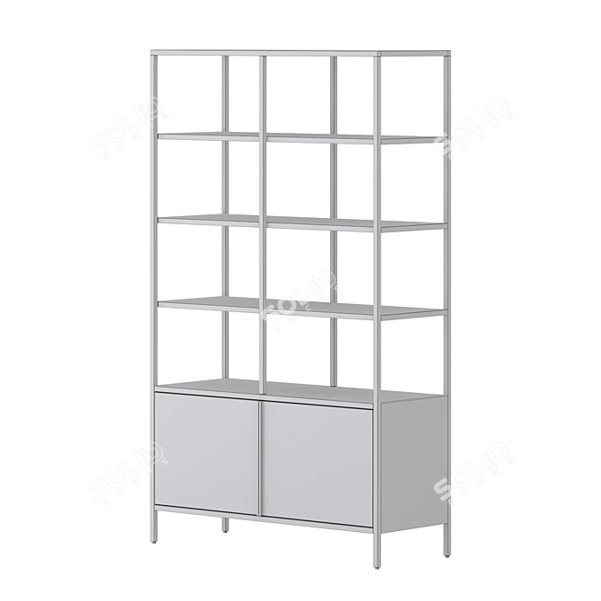 Modern Wood Bookcase: Maisons Du Monde 3D model image 3