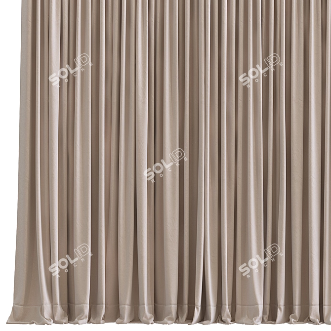 Folded Topology Curtain 3D model image 2