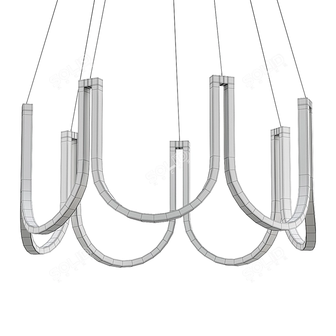 Imperium Loft U-SERIES Pendant Chandelier 3D model image 3