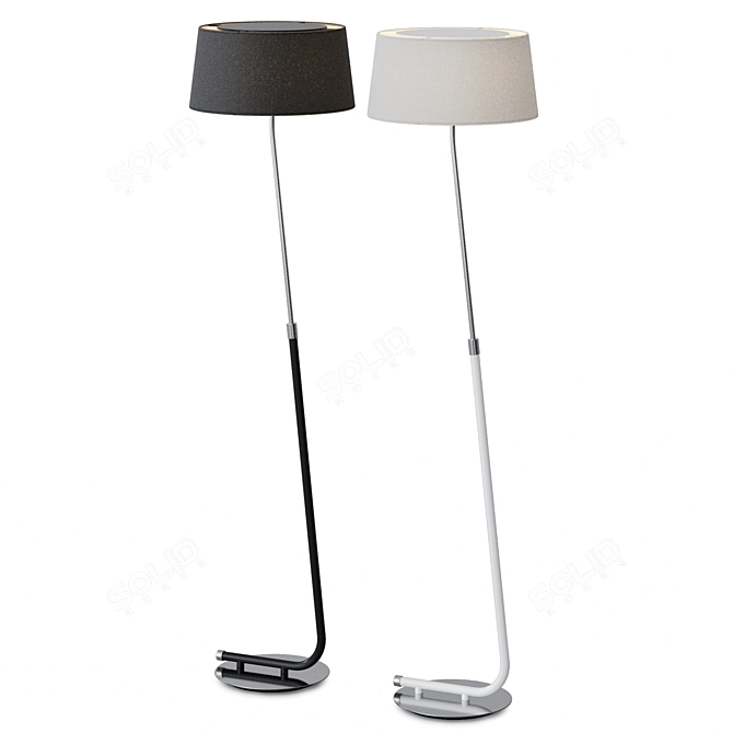 Modern Metal Floor Lamp "HOTEL 3D model image 3