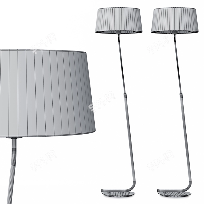 Modern Metal Floor Lamp "HOTEL 3D model image 4