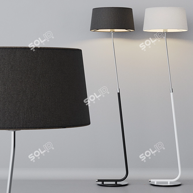 Modern Metal Floor Lamp "HOTEL 3D model image 5