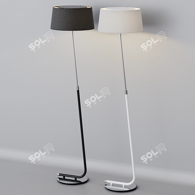 Modern Metal Floor Lamp "HOTEL 3D model image 7