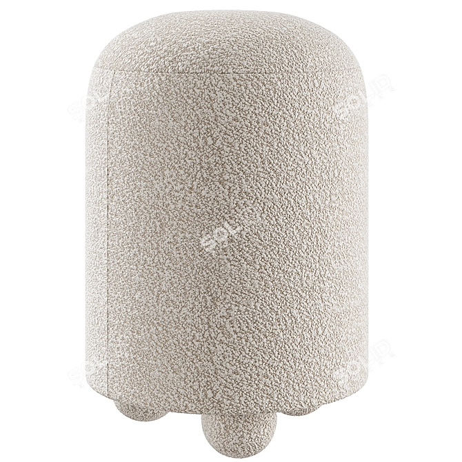 Modern Cornerdesign Mozu Ottoman 3D model image 1