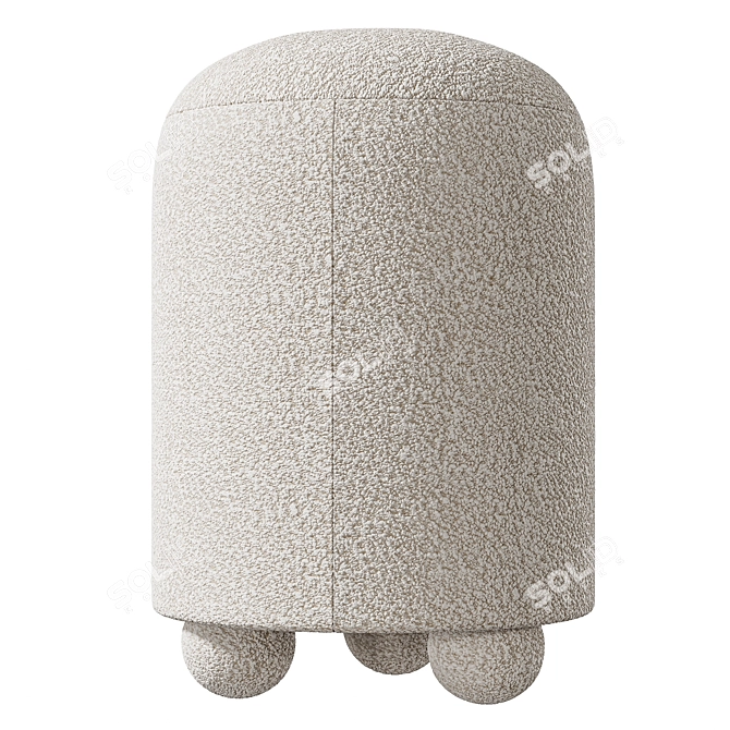 Modern Cornerdesign Mozu Ottoman 3D model image 2