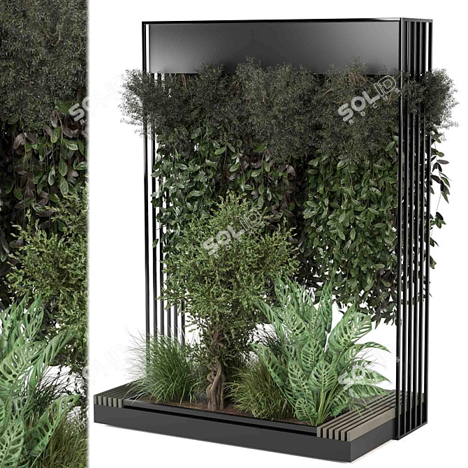 Metal Box Hanging Plants Set 3D model image 5