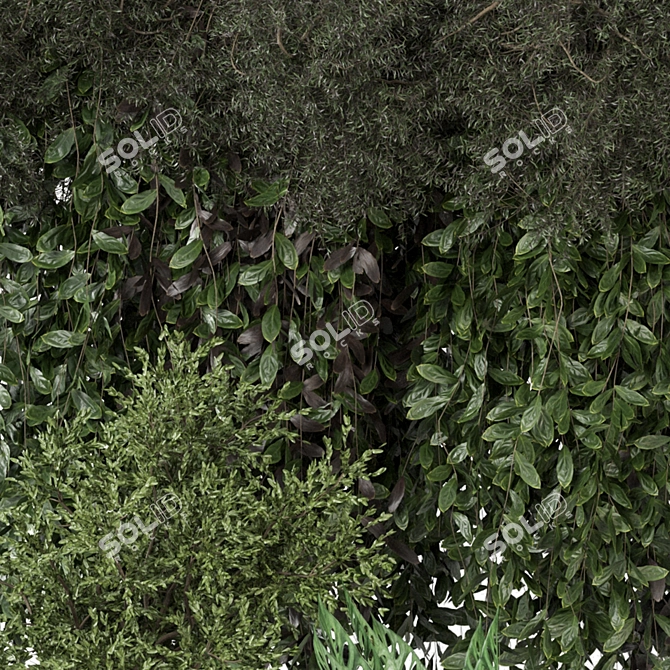 Metal Box Hanging Plants Set 3D model image 6