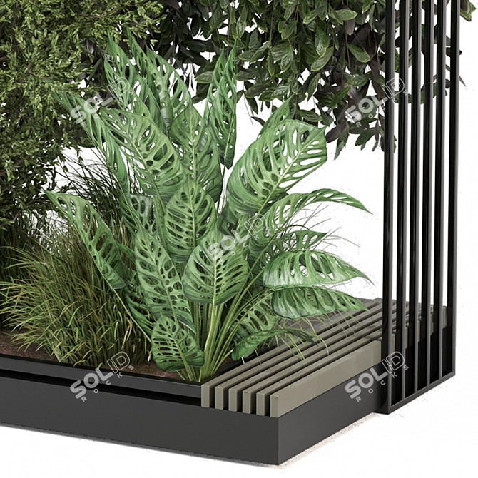 Metal Box Hanging Plants Set 3D model image 7