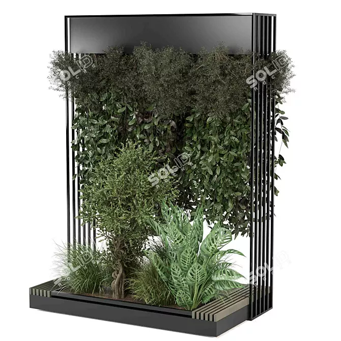 Metal Box Hanging Plants Set 3D model image 3