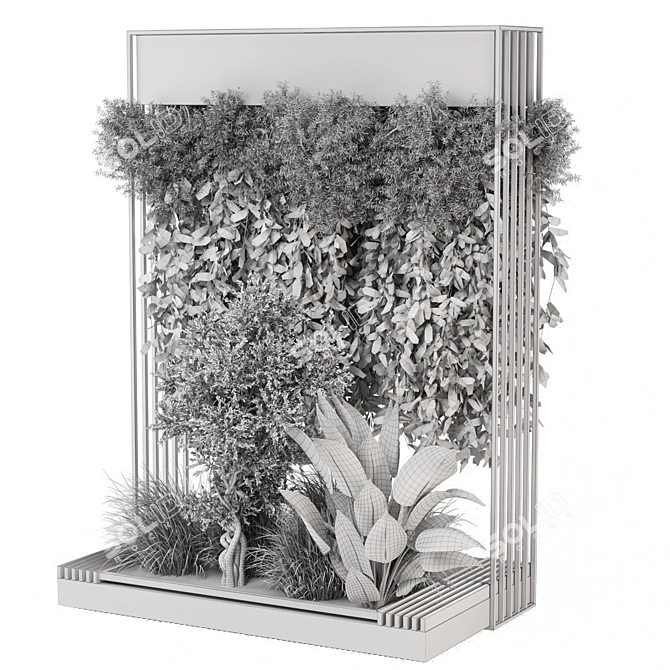 Metal Box Hanging Plants Set 3D model image 4