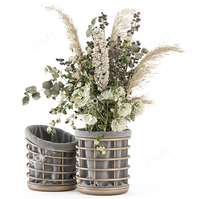 Dry Plant Bouquet Set 1872 3D model image 1