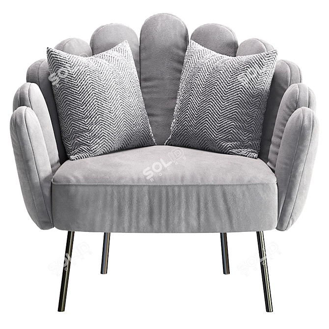 Elegant Armchair Amira: 3D Model 3D model image 3