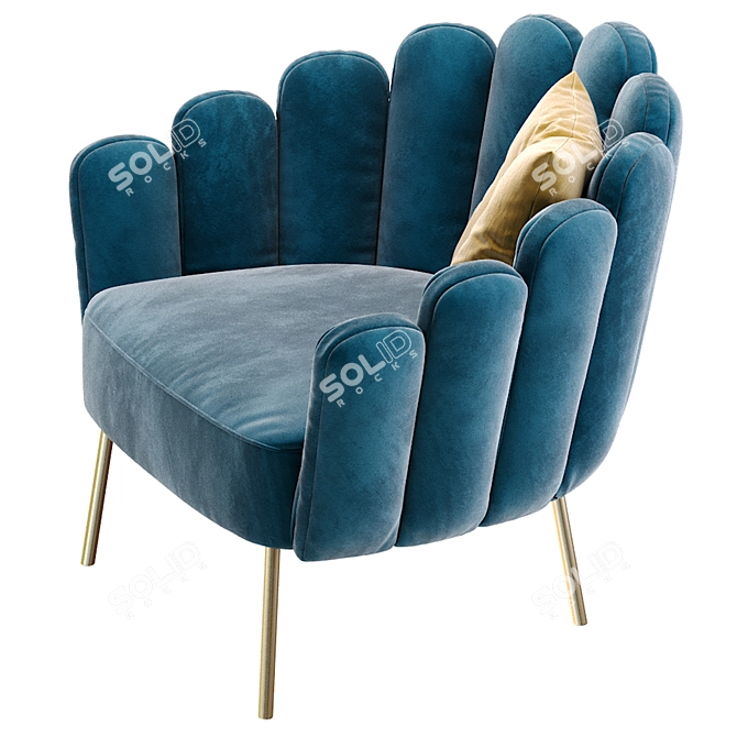 Elegant Armchair Amira: 3D Model 3D model image 4