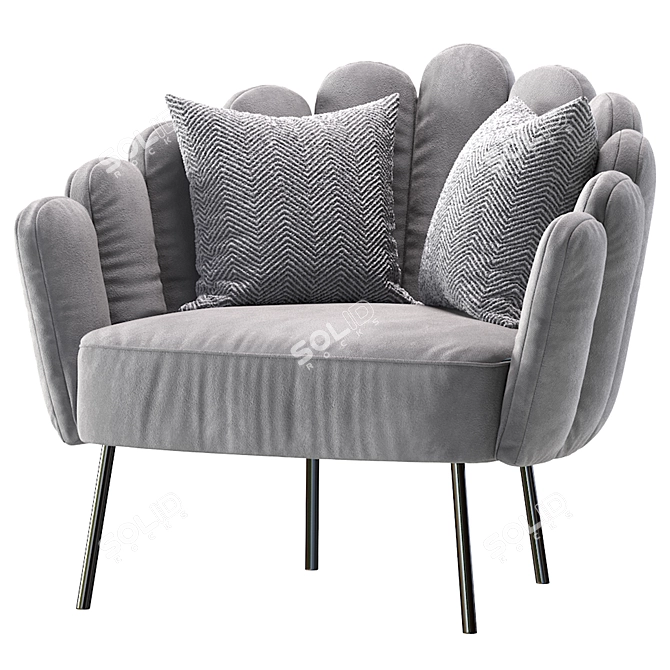 Elegant Armchair Amira: 3D Model 3D model image 6