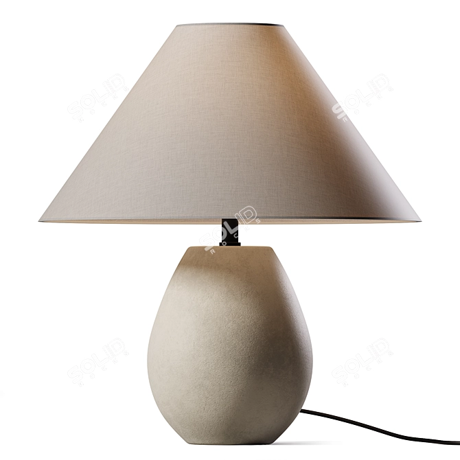 Elegant Ceramic Table Lamp 3D model image 1