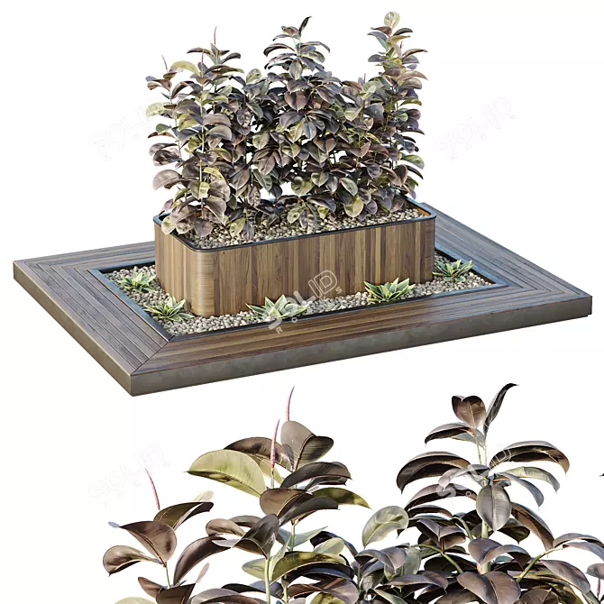 Tree and Bush Garden Box - 3D Models 3D model image 1