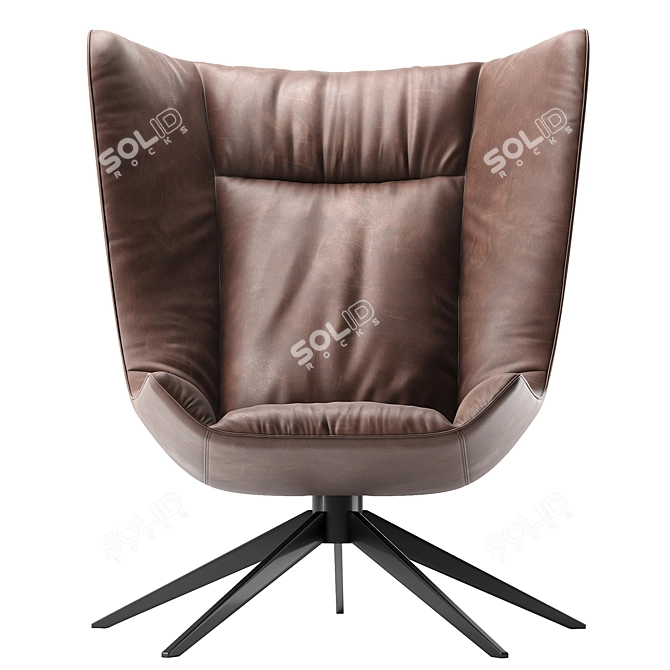 Modern Minimalist Armchair Colibri Soft 3D model image 2