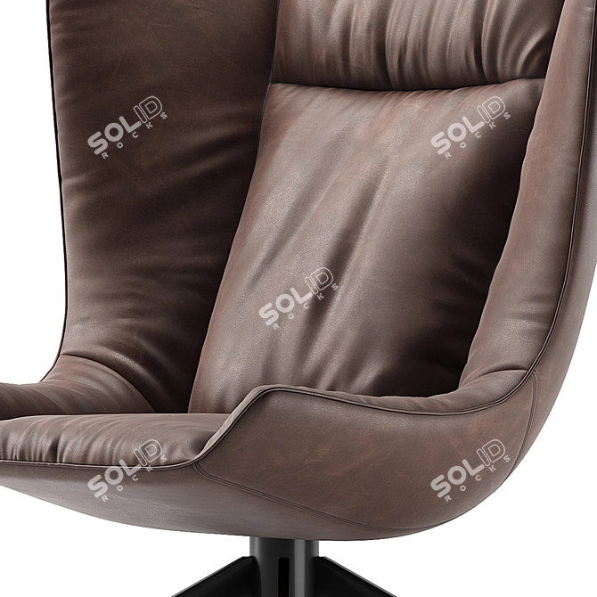 Modern Minimalist Armchair Colibri Soft 3D model image 4