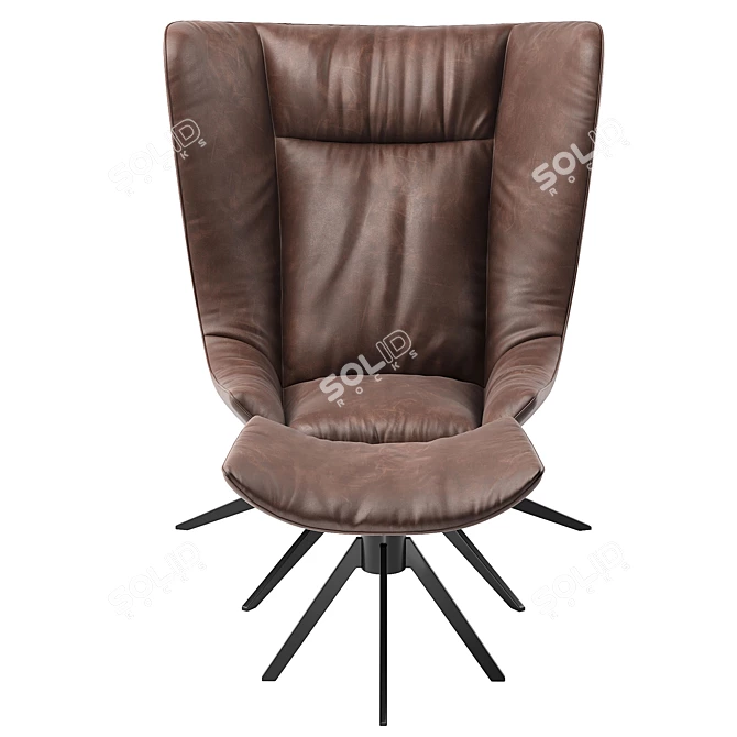 Modern Minimalist Armchair Colibri Soft 3D model image 6
