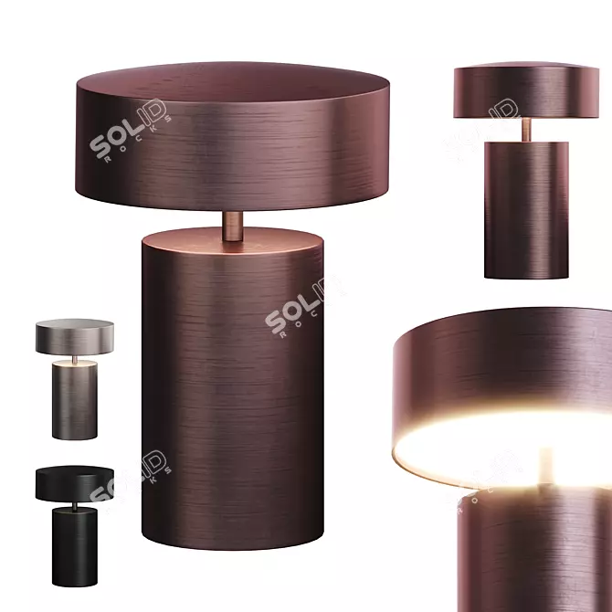 Portable Audo Column Table Lamp 3D model image 1