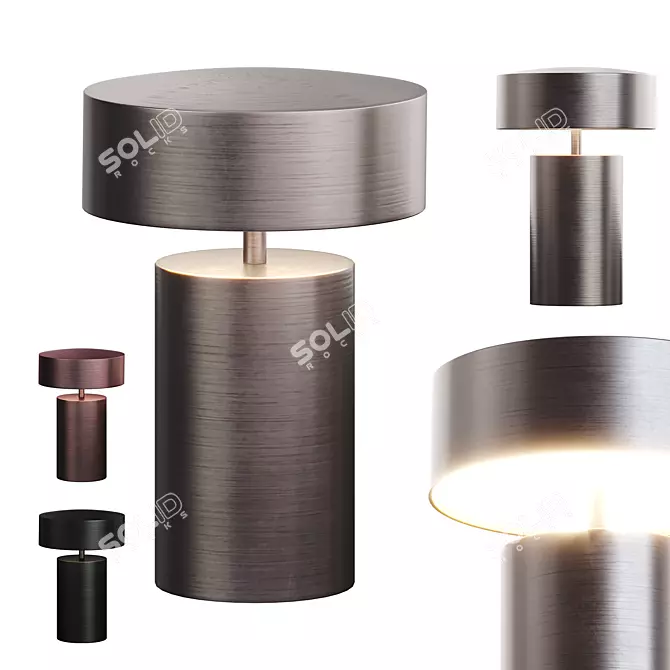 Portable Audo Column Table Lamp 3D model image 2