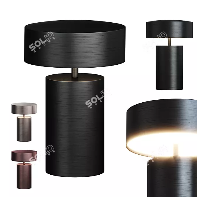 Portable Audo Column Table Lamp 3D model image 3