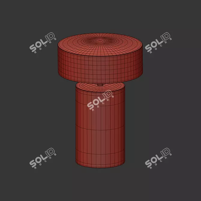 Portable Audo Column Table Lamp 3D model image 4