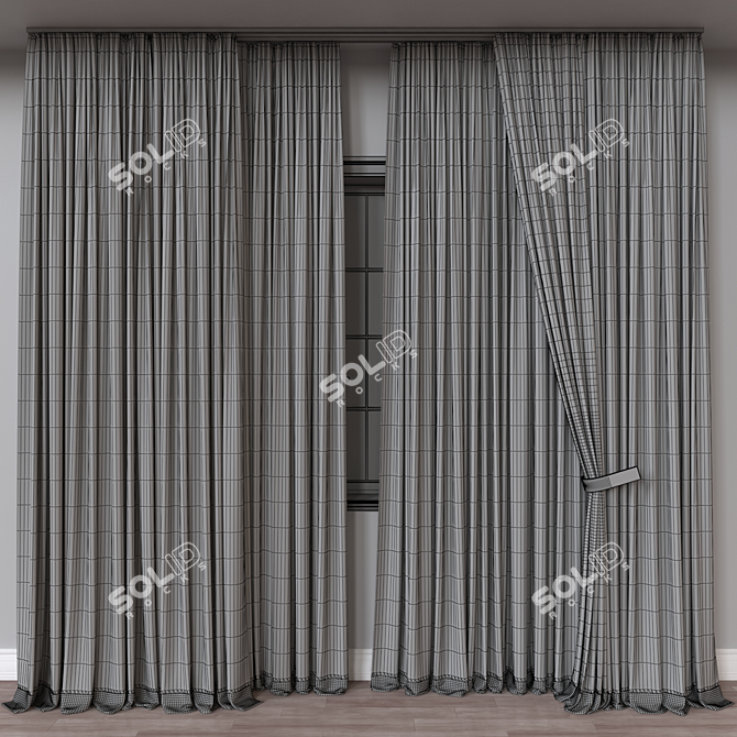 Versatile 3D Curtain Model Mats 3D model image 4