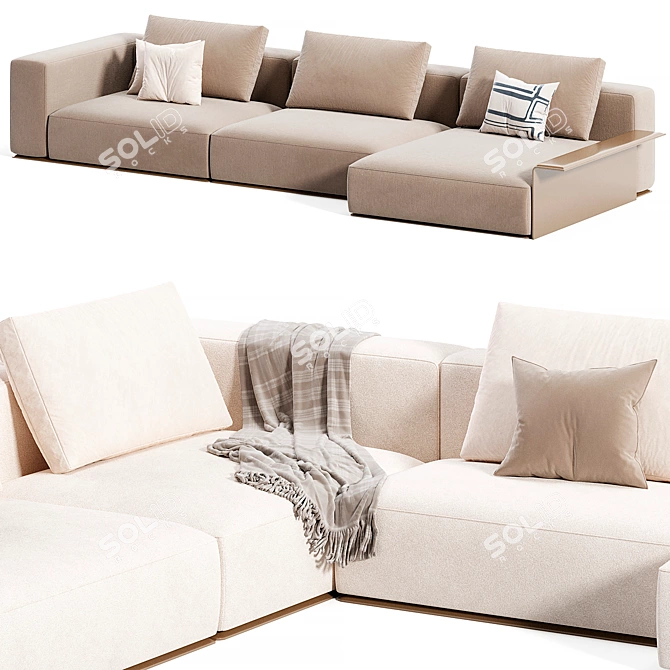 Sleek WESTSIDE Sofa: Poliform Elegance 3D model image 2