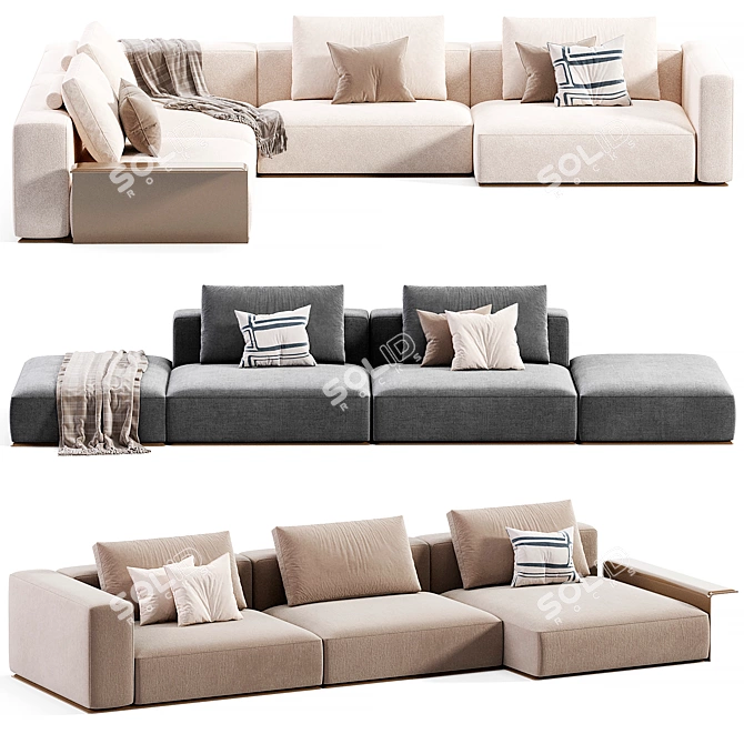 Sleek WESTSIDE Sofa: Poliform Elegance 3D model image 3