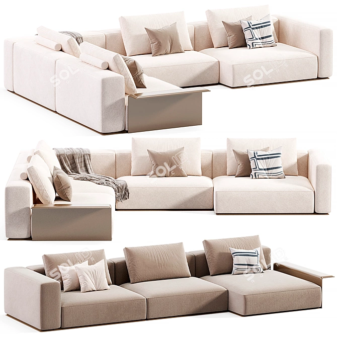 Sleek WESTSIDE Sofa: Poliform Elegance 3D model image 4