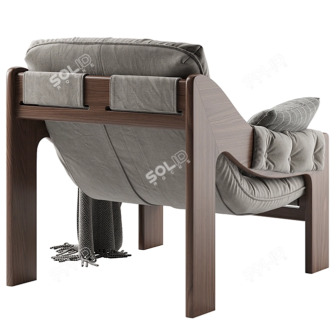 Stylish Halston Chair 2016 Edition 3D model image 2