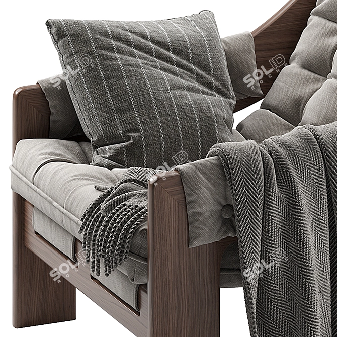 Stylish Halston Chair 2016 Edition 3D model image 5