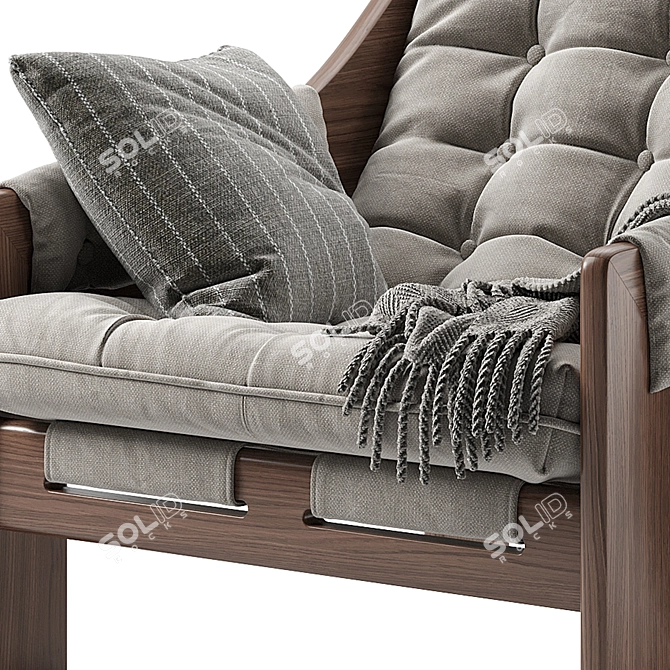 Stylish Halston Chair 2016 Edition 3D model image 6