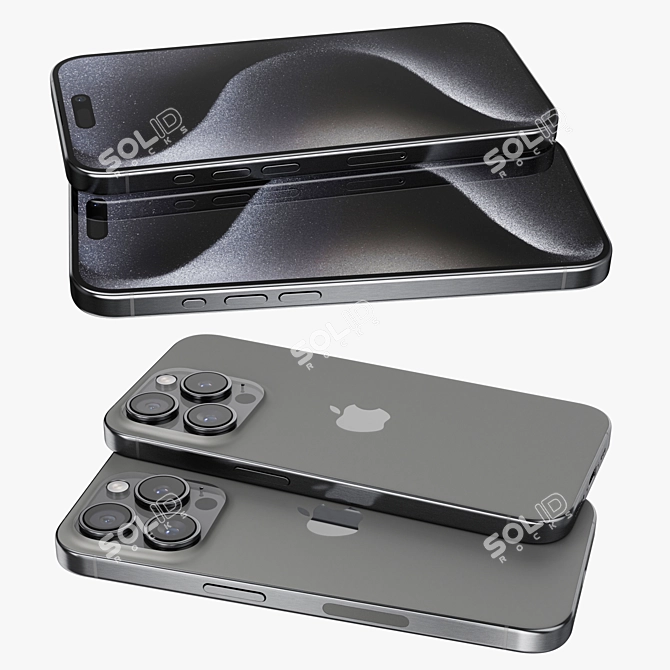 Professional Apple iPhone 15 3D Model 3D model image 5